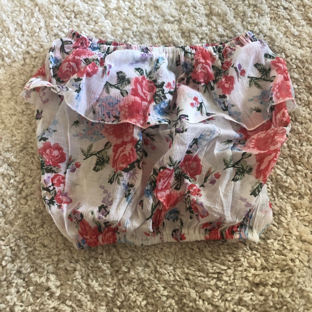Floral chiffon tube too